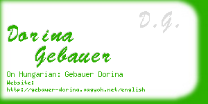 dorina gebauer business card